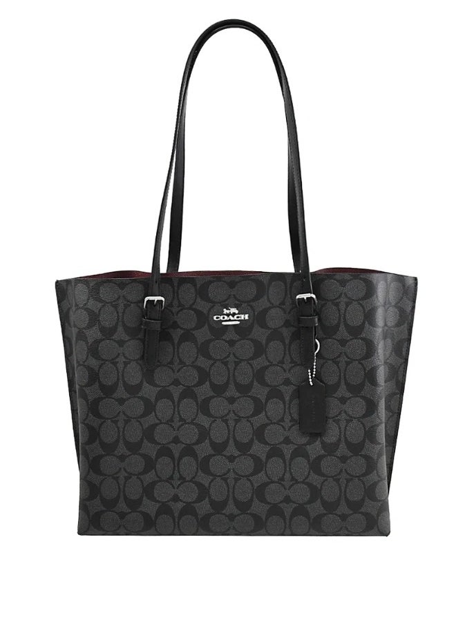 coachoutlet - Coach Ruwan Women's Satchel Tote Bag in Signature Canvas – Shoulder Handbag & Travel Purse, Walnut Black - Image 1