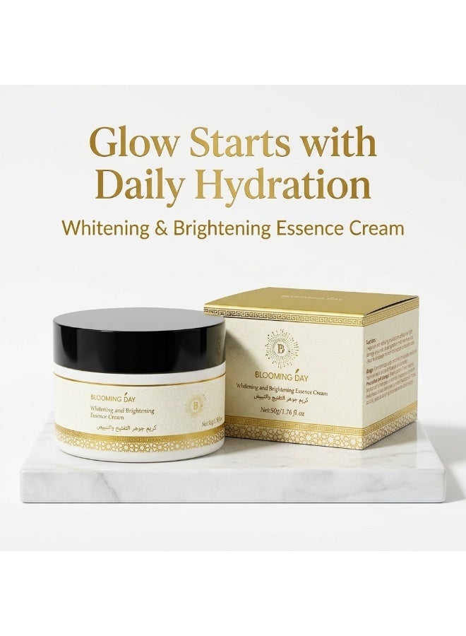 Blooming Day Radiance & Brightening Essence Cream 50g – Moisturizing Face Cream with Niacinamide, Vitamin C & Postbiotic Complex for Glowing Skin - Image 1