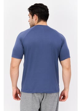 Legend Men Sportswear Fit Short Sleeves Training T-shirt, Slate Blue  - Image 3