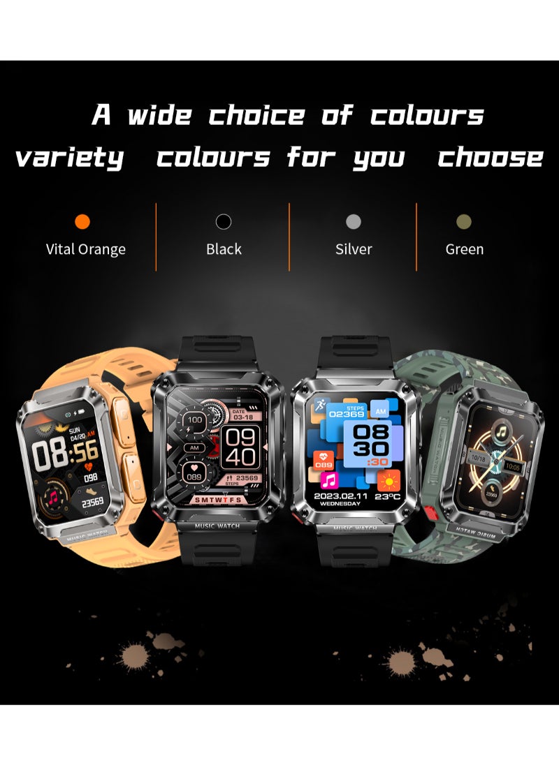 Generic - T93 Bluetooth Smart Watch With Earbuds For Android iPhone Fitness Tracker With Blood Oxygen Heart Rate Sleep Monitor Long Time Standby Sports Black - Image 1