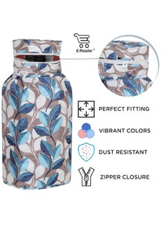E-Retailer ERetailer Polyester 3Layered LPG Gas Cylinder Covers with Zipper Enclosure Pack of 2 Color Leaf Blue Size26x14 Inches  - Image 4