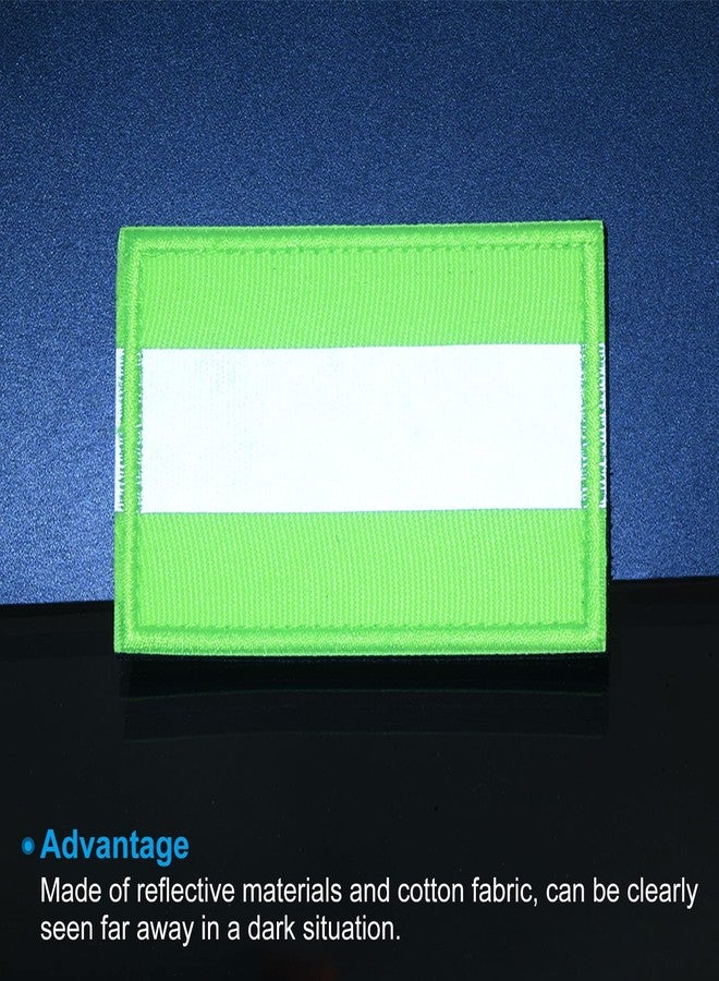 PATIKIL Reflective Patch 2x3, 4 Pcs Hook and Loop Fastener Safety Appliques for Night Sportsperson Worker Hiker, Green - Image 5