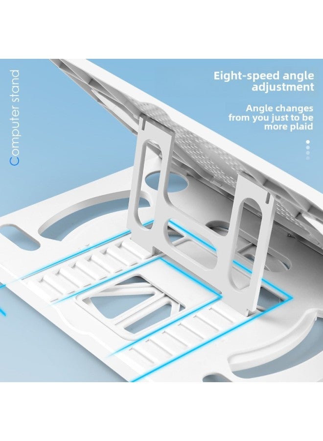 Laptop Stand Tablet Desktop Lifting Stand Folding Cooling Rack Bracket Adjustable Portable-Color:P3 Rabbit Notebook-White - Image 5