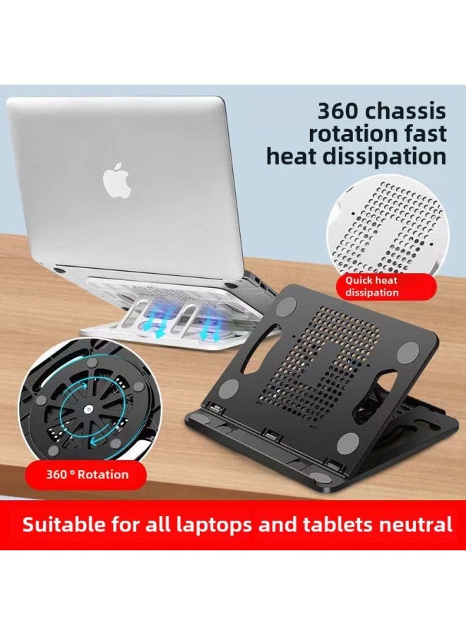 Laptop Stand Tablet Desktop Lifting Stand Folding Cooling Rack Bracket Adjustable Portable-Color:P3 Rabbit Notebook-White - Image 2