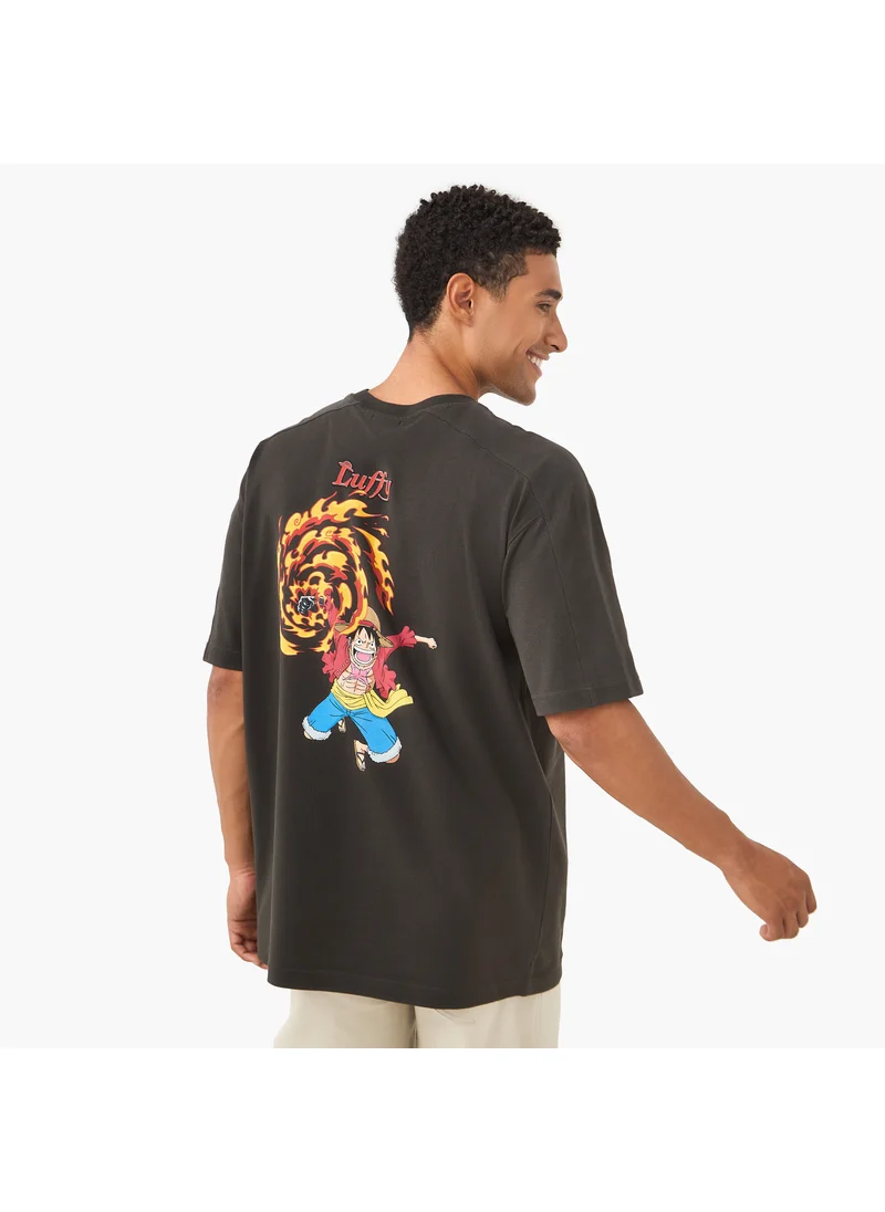 اس بي كاركترز One Piece Print T-shirt with Crew Neck and Short Sleeves