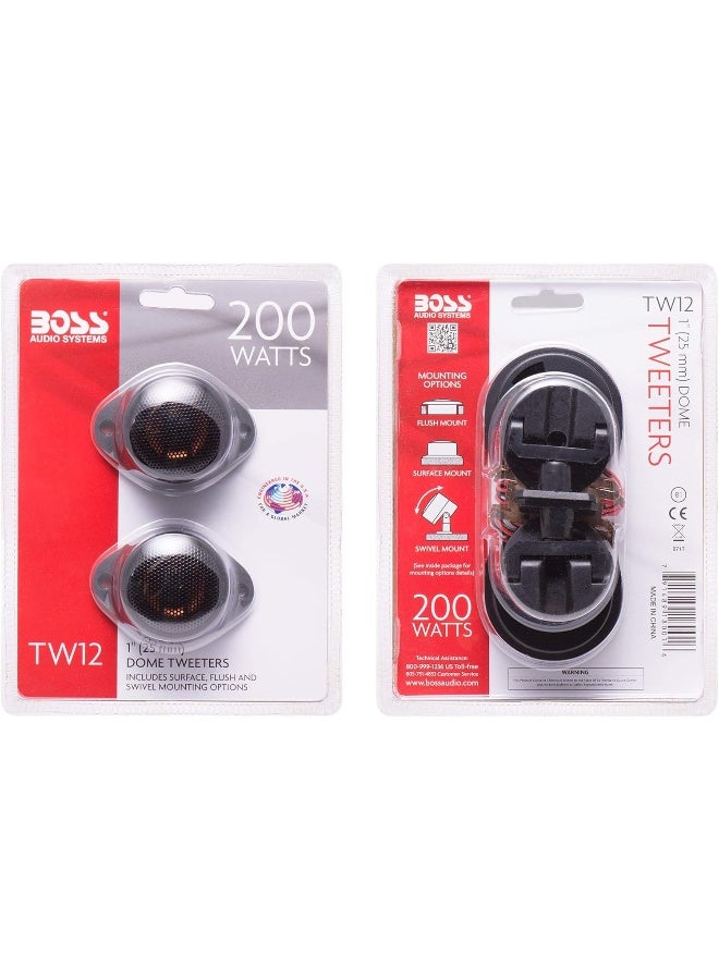 BOSS AUDIO SYSTEMS BOSS Audio Systems TW12 200 Watt Per Pair, 1 Inch Car Tweeters Sold in Pairs  - Image 4