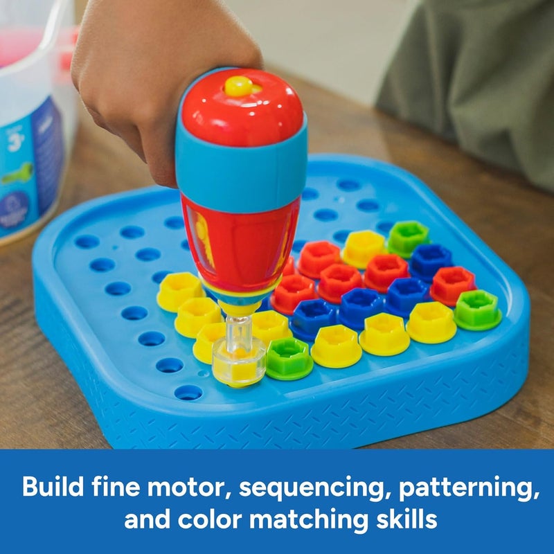 Educational Insights Design & Drill Bolt-It Bucket - Portable Drill Toy Set - Image 4