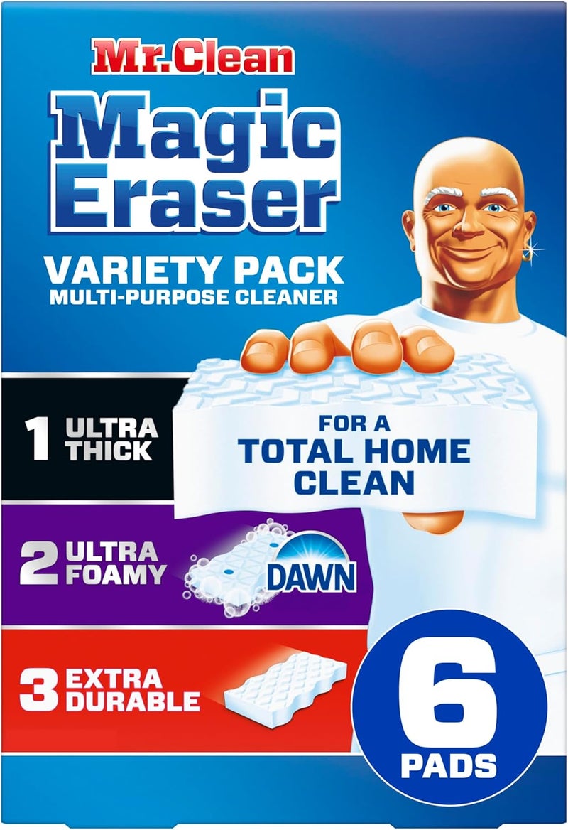 Mr Clean Mr. Clean Magic Eraser Variety Pack - 6 Multi-Purpose Cleaning Pads - Image 1
