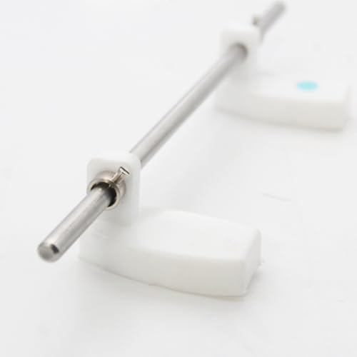 NEW WARE® Western Toilet Seat Cover Hinges with Stainless Steel Rod – White Plastic Clamp Fitting Kit for Western Commode – Secure & Durable Replacement Hinge Set - Image 3