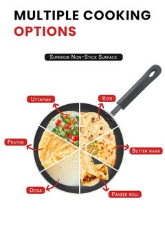 Kitchen King Kitchen King Premium Non-Stick Induction Tawa – 30 cm, High-Quality Aluminum, Stainless Steel Base, Ergonomic Cool-Touch Handle, Durable & Long-Lasting, Superior Non-Stick Coating for Healthy Cooking – Multipurpose for Roti, Dosa, Paratha & More  - Image 3