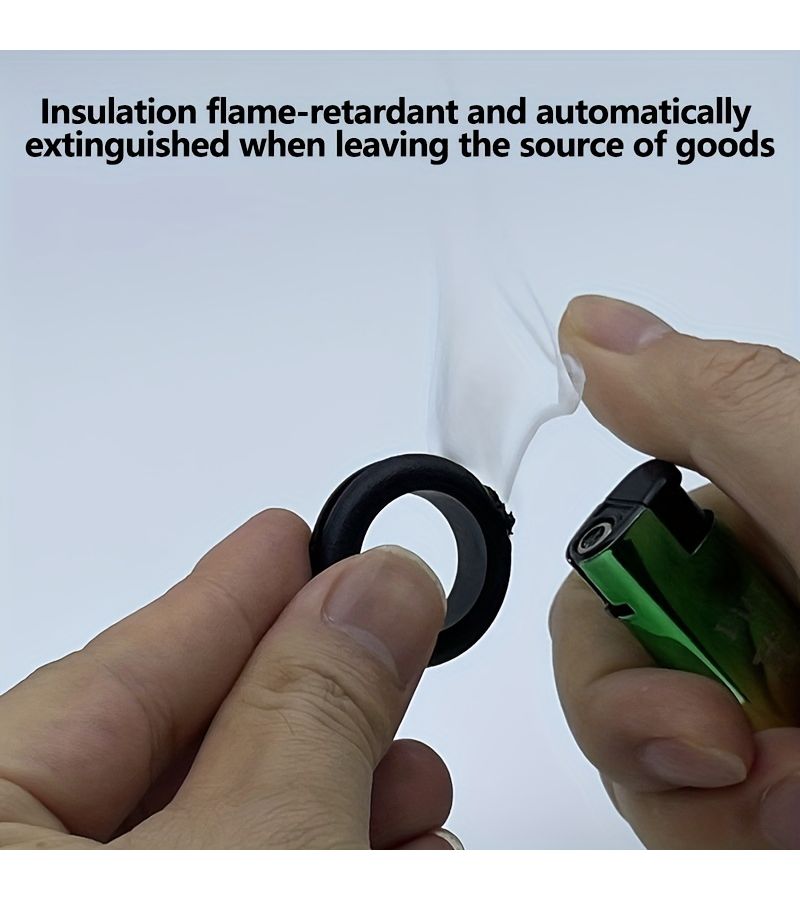 KH 10 Black Soft Rubber Protective Coil 5 35mm Sealing Ring Threading Tapered Insulation Cover For Water Pipe Air Cable Wire - Image 4