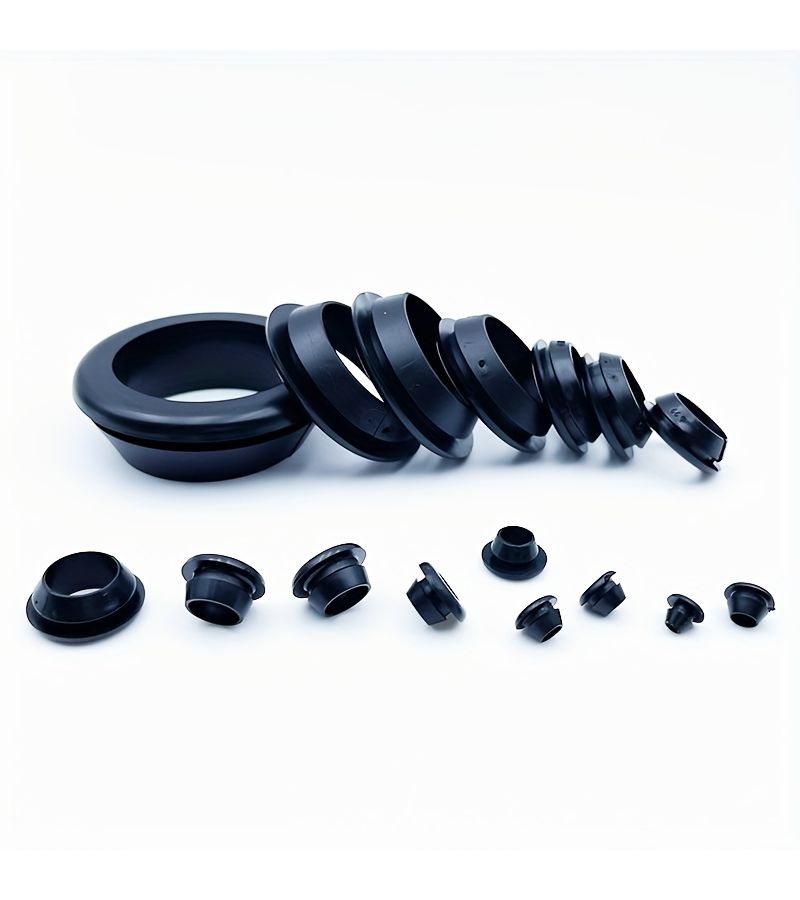 KH 10 Black Soft Rubber Protective Coil 5 35mm Sealing Ring Threading Tapered Insulation Cover For Water Pipe Air Cable Wire - Image 1