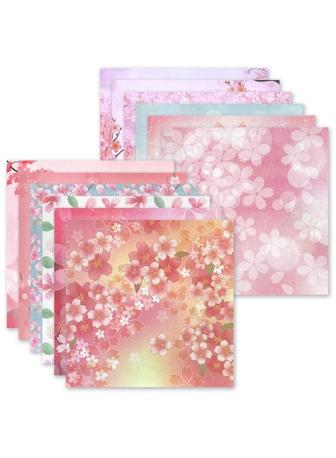 Wanshui Origami 6X6 Paper Kit 50 Sheets 12 Vivid Colors Double Sided Printed Traditional Patterns Square For Arts Crafts Projects Japanese Sakura Chiyo  - Image 1