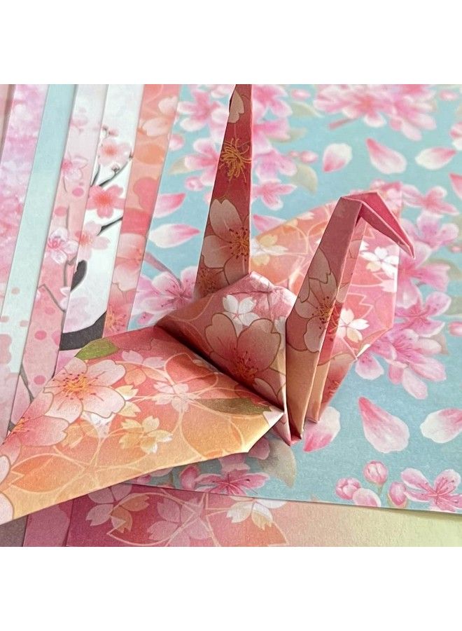 Wanshui Origami 6X6 Paper Kit 50 Sheets 12 Vivid Colors Double Sided Printed Traditional Patterns Square For Arts Crafts Projects Japanese Sakura Chiyo  - Image 4