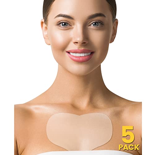 AGOPLEE Chest Wrinkle Pads, Pack of 5 100% Medical Grade Anti-Aging Advanced Skin Firming Tightening & Moisturizing Patches, DÃ©colletÃ© Anti Wrinkle Patches, Overnight Wrinkle Remover Treatment - Image 1