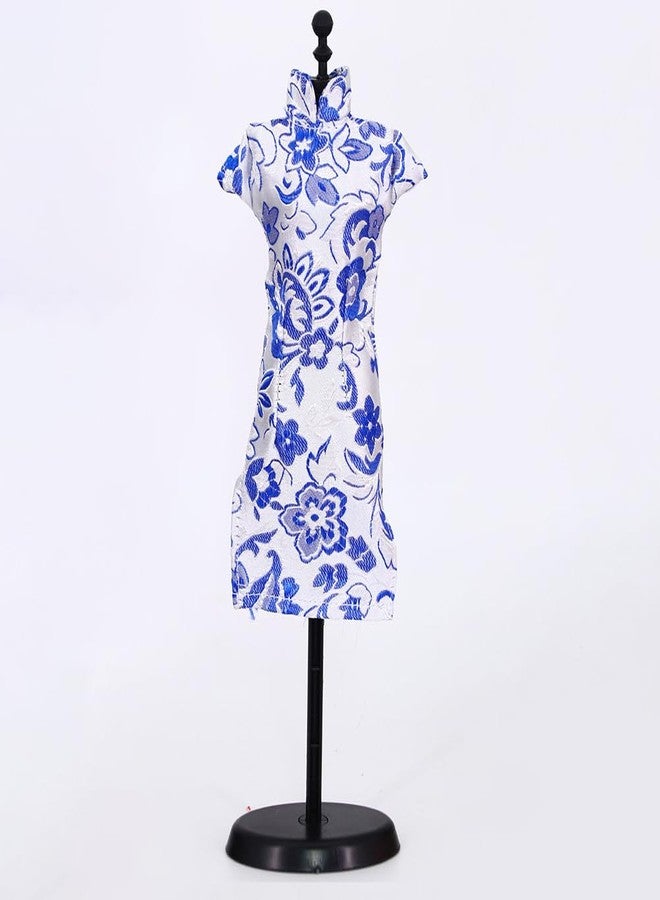 Alasum Doll Cheongsam Clothes 3Pcs Set for 12 Inch Dolls Chinese Style Dress Vintage Multi Color Qipao Soft Cloth Accessories - Image 5