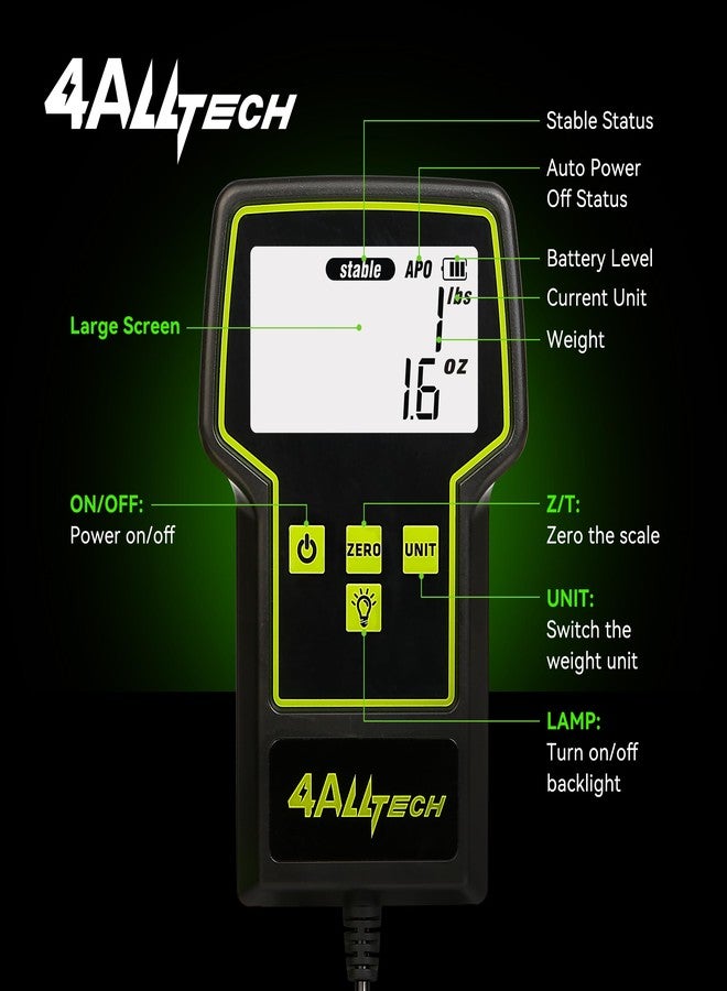 4ALLTECH 220LBS Electronic Refrigerant Charging Weight Scale High Precision Large Screen Backlit Display Digital Freon Scale for HVAC AC Refrigerant Recovery Tank Recharging with Case Heavy Duty Small Business - Image 5