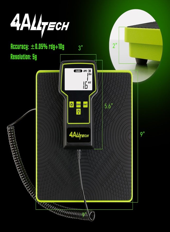 4ALLTECH 220LBS Electronic Refrigerant Charging Weight Scale High Precision Large Screen Backlit Display Digital Freon Scale for HVAC AC Refrigerant Recovery Tank Recharging with Case Heavy Duty Small Business - Image 2