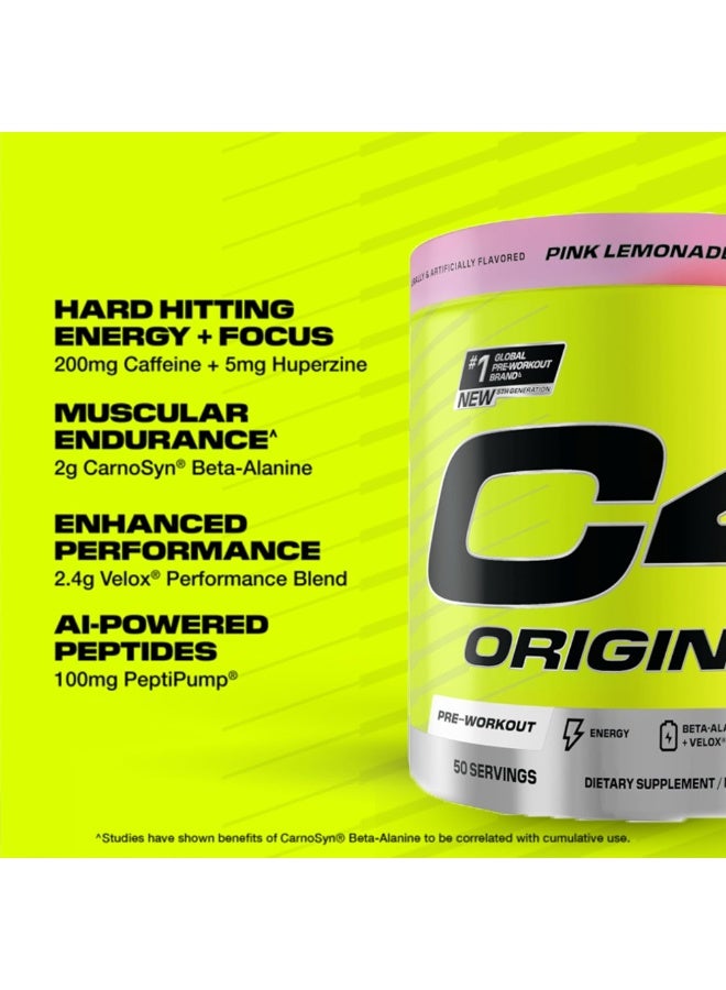 C4 Original Pre-Workout - PINK LEMONADE - 50 Servings 470 Gm - Image 5
