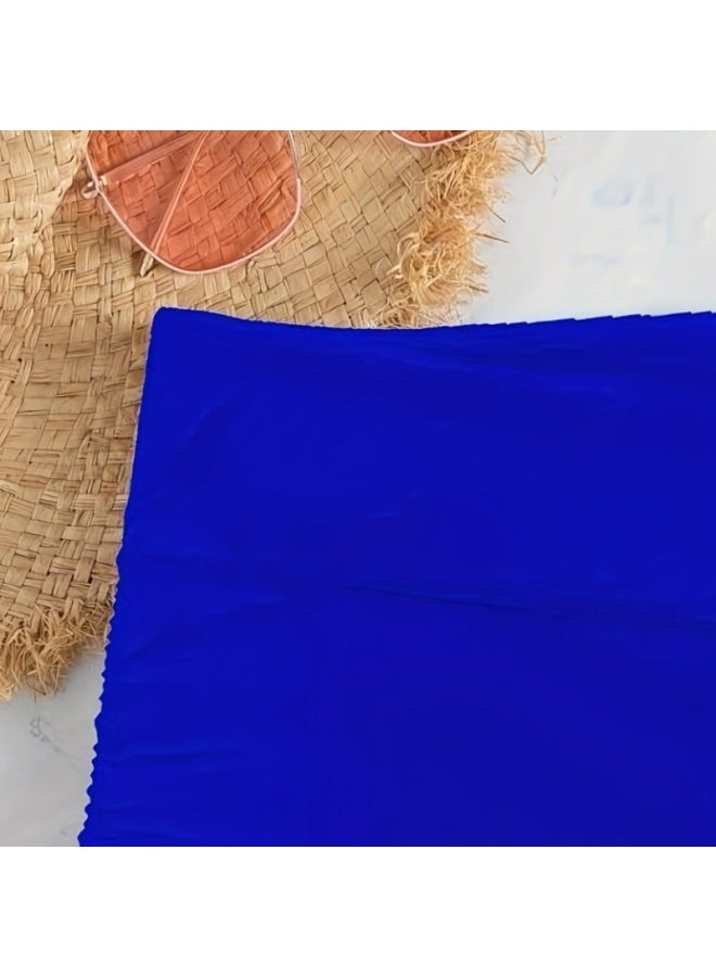 Loquat AliExpress Swimming Trunks Women's European And American Women's Swimming Trunks Drawstring Belt Bikini Bikini Swimming Trunks-Color:Blue- - Image 5