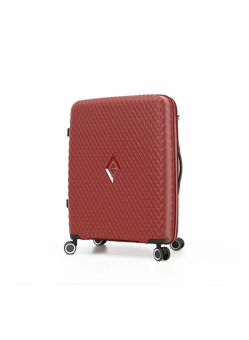 تيتان Hardside Luggage Trolley Bag 3 Pieces Set,Red (S-20",M-24",L-28")