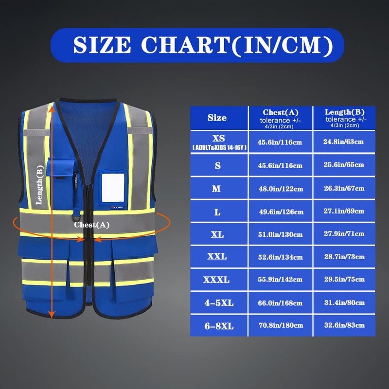 AYKRM 11 colors available blue safety vest for men - Image 3