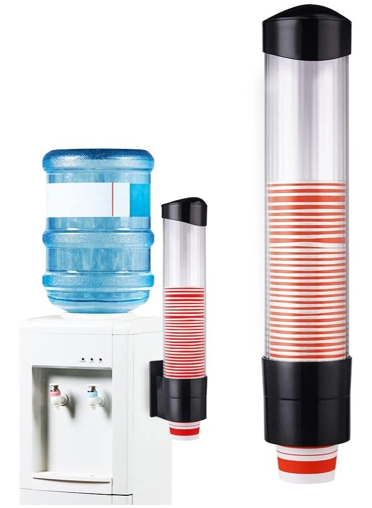 حامل أكواب يناسب أكواب مخروطية أو مسطحة سعة 5 أونصات - 7 أونصات، حامل أكواب لموزع المياه، نوع سحب للورق المائي، حامل أكواب تلقائي قابل للاستخدام مرة واحدة، حامل أكواب مثبت على الحائط - Image 1