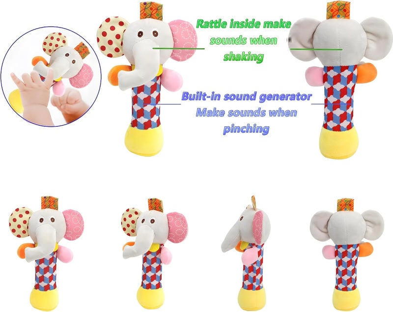 BLOOBLOOMAX Wrist Rattles Foot Finder Rattle Toy for 3-6 Months Baby, Feet Leg Ankle Socks Arm Hand Bracelet Shaker for 6-9 Months Infant boy & Girl, Gift Set for 0-2 Years Newborn Babies (5 pcs-C) - Image 5
