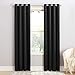 Sun Zero Barrow Energy Efficient Grommet Curtain Panel, 54" x 95", Black - Image 2