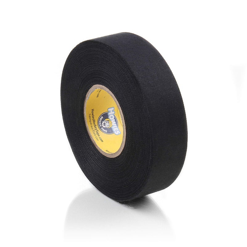 Howies Hockey - Black Hockey Tape 1 Pack - Cloth Stick Tape - Strong, Long-Lasting Adhesive for Stick Blade, Lacrosse, Baseball - 1 Inch x 24 Yards - Professional Quality - Image 1