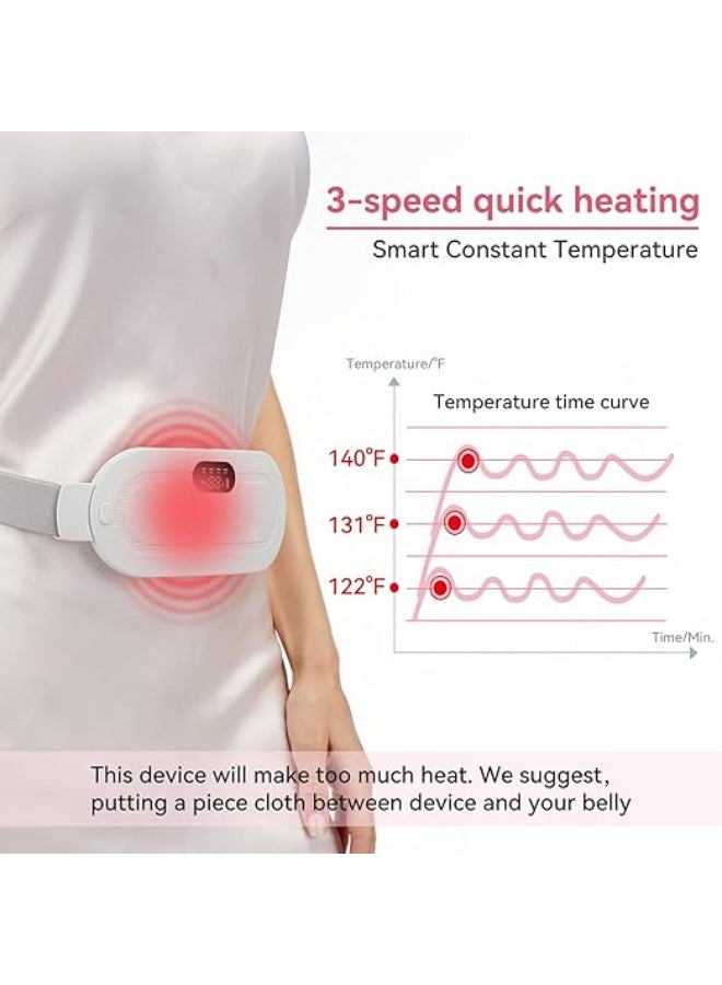 Portable Cordless Heating Pad for Menstrual Pain Relief – Fast Heating, 3 Temperature Levels & 4 Massage Modes, Back & Belly Comfort for Women and Girls - Image 4