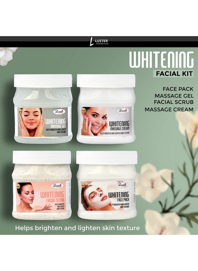 لاستر مجموعة تبييض الوجه | تساعد على تفتيح البشرة | مقشر الوجه | كريم تدليك | جل تدليك | عبوة للوجه | مجموعة تبييض الوجه للنساء والرجال | خالية من البارابين - 500 مل (عبوة من 4 قطع) - Image 2