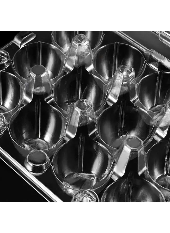 Clear Plastic Quail Egg Cartons 25 Pack 12 Grid Stackable Storage Trays For Small Eggs - Image 4