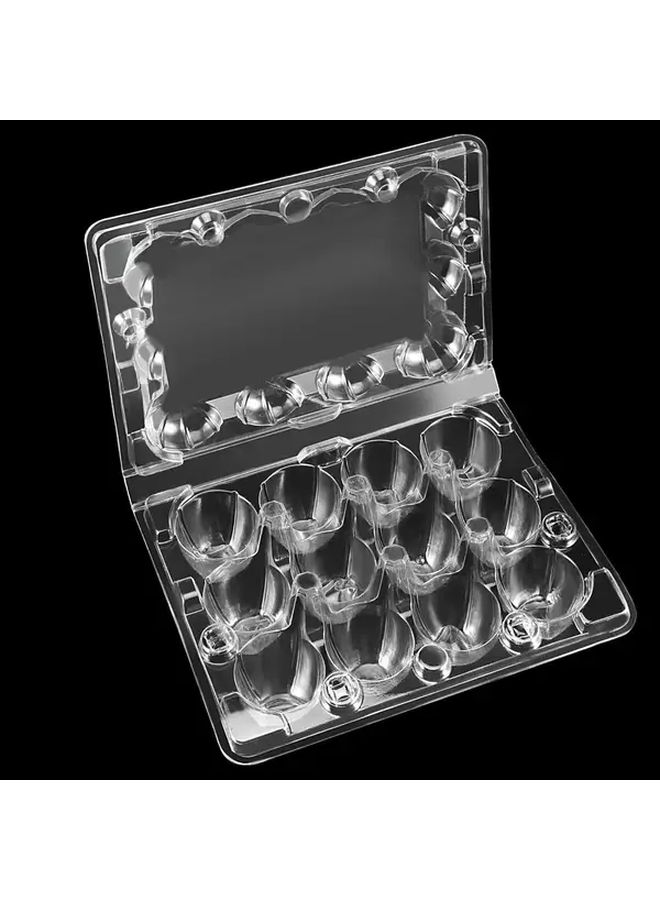 Clear Plastic Quail Egg Cartons 25 Pack 12 Grid Stackable Storage Trays For Small Eggs - Image 5