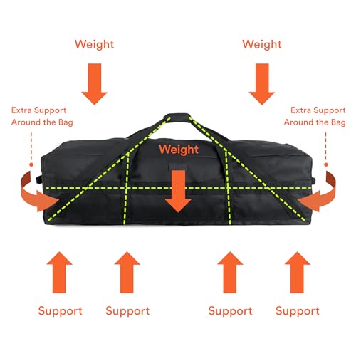 Fitdom 106L 45" Heavy Duty Extra Large Duffle with Upgrade Zipper, Durable & Water Resistant. Perfect as Camping Bag Travel Storage Tent Storage Sports Equipment Bag For Coaches & More - Image 4