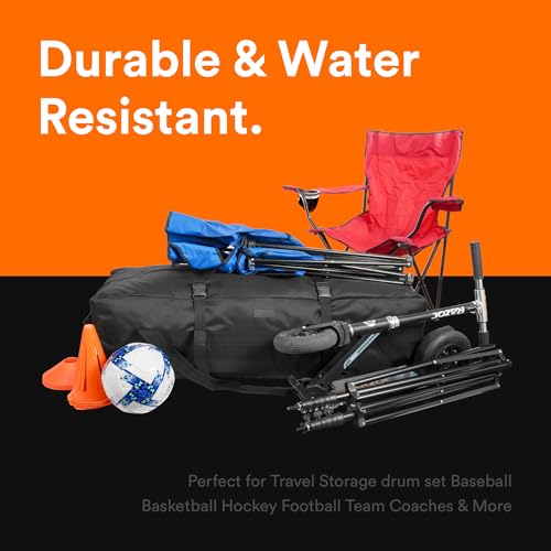 Fitdom 106L 45" Heavy Duty Extra Large Duffle with Upgrade Zipper, Durable & Water Resistant. Perfect as Camping Bag Travel Storage Tent Storage Sports Equipment Bag For Coaches & More - Image 3
