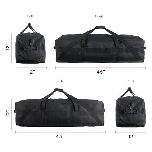 Fitdom 106L 45" Heavy Duty Extra Large Duffle with Upgrade Zipper, Durable & Water Resistant. Perfect as Camping Bag Travel Storage Tent Storage Sports Equipment Bag For Coaches & More - Image 2