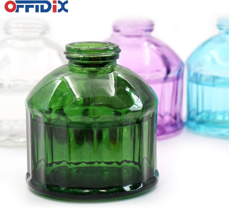 OFFIDIX Glass Plant Mister, 6.3 Inches Tall Vintage Style Spritzer Bronze Plastic Top Pump One Hand Watering Can Indoor Plant Spray Bottle for Garden, Plants, Cleaning (Dark Green) - Image 4