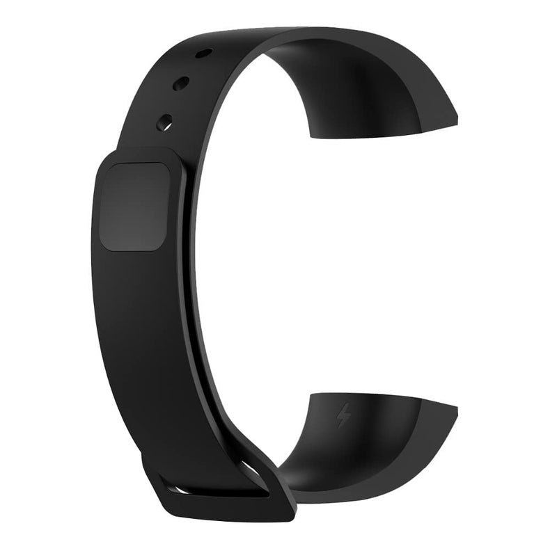 INEFABLE Mi Band 4c Strap and Redmi Smart Band Strap Soft Silicone Adjustable Band Strap-Device Not Included-Not Compatible for Redmi Smart Band Pro-Black-Pack of 1 - Image 1