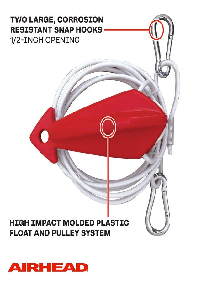 Airhead Tow Demon Steel Cable Water Ski and Towable Tube Harness, Heavy Duty Pulley Attachment for Tubing and Boating, Centered Towing System, 1,500 lb Break Strength, 12 Ft - Image 3