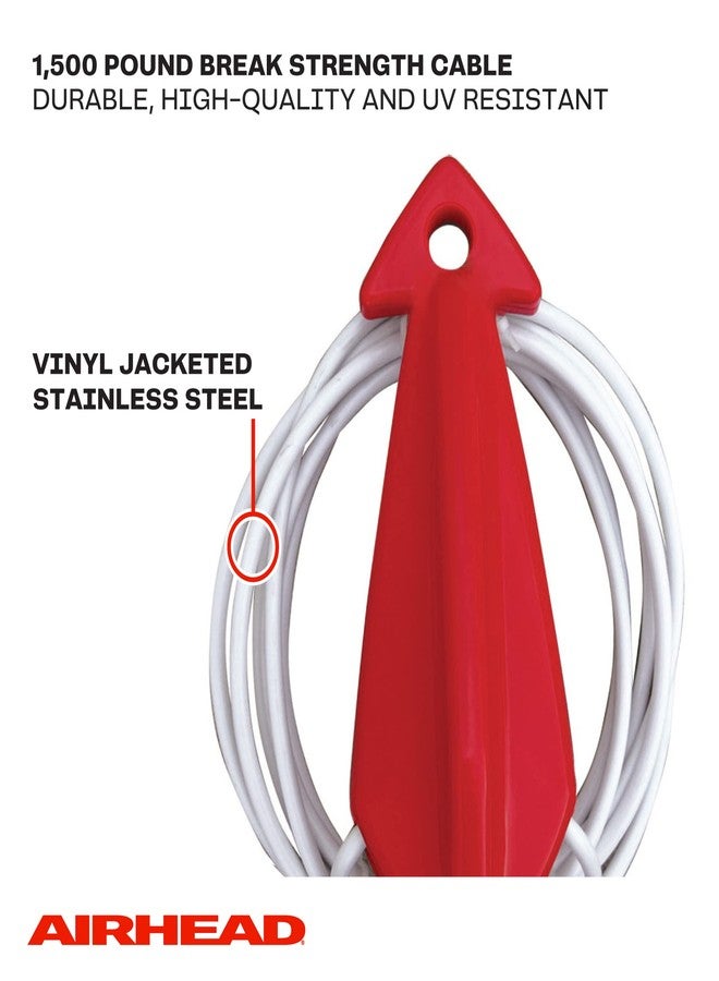 Airhead Tow Demon Steel Cable Water Ski and Towable Tube Harness, Heavy Duty Pulley Attachment for Tubing and Boating, Centered Towing System, 1,500 lb Break Strength, 12 Ft - Image 4