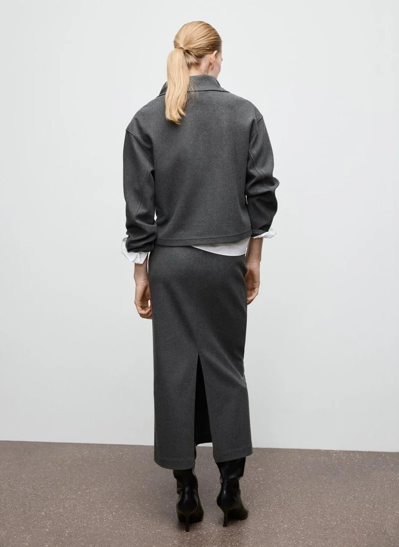 MANGO Opening pencil skirt