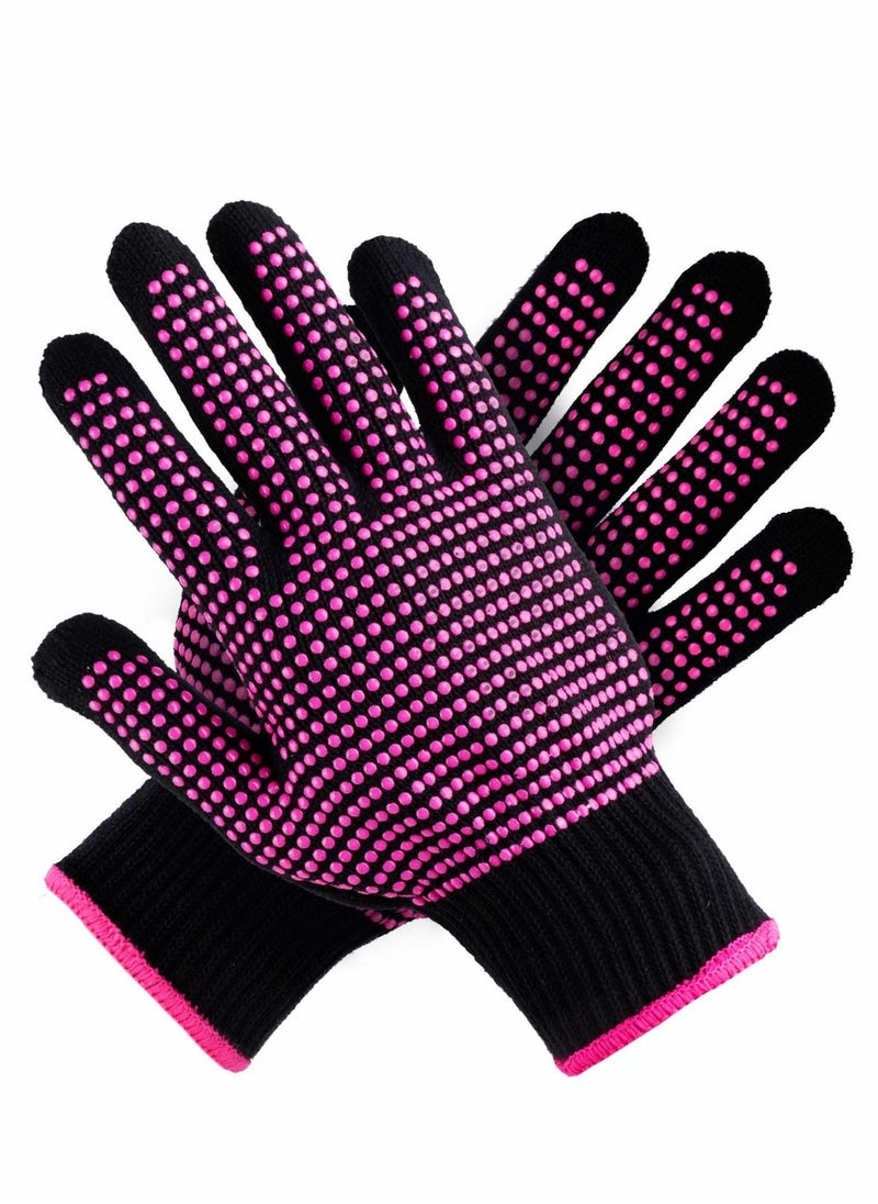 Generic - Heat Resistant Gloves, Silicone Non Slip Gloves for Hair Styling Fit for All Hand Size, Professional Heat Resistant Mitts For Hot Hair Styling Curling Iron Wand Flat Hair Straightener - Image 1