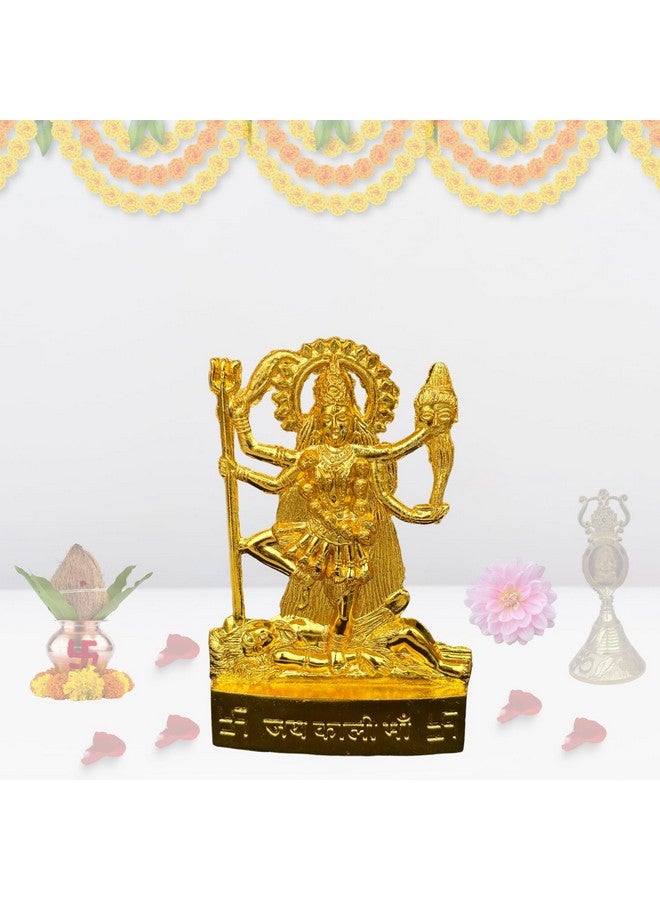 سالفوس أب سولوشنز تمثال كالي المعدني المصنوع يدويًا من Salvus APP SOLUTIONS للديكور المنزلي والهدايا والإكسسوارات العتيقة - (ذهبي، 3 × 4.5 بوصة) - Image 3