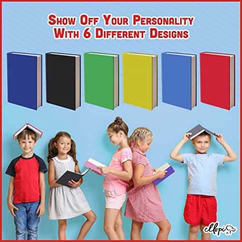 ELLOPI Stretchable, Easy Apply Book Covers 6 Pack Solid Colors. Standard Jackets Fit Most Hardcover Textbooks Up to 8 x 10. Adhesive-Free, Nylon Fabric Protector. Washable and Reusable Student School Supply - Image 3