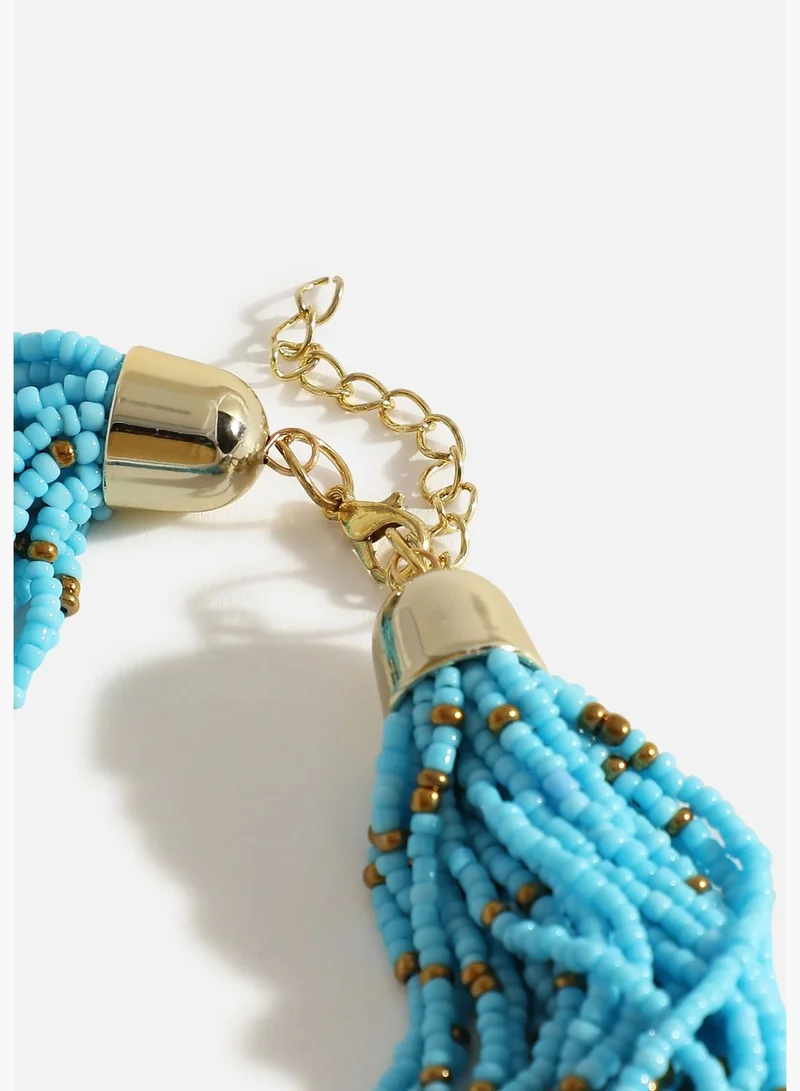 SOHI Gold Plated Designer Stone Necklace