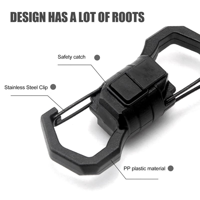 Magnetic Buckle: Orange Stainless Steel & PP Material - Strong 6-7cm Automatic Adsorption, Double Safety Lock for Multi-Purpose Hanging, Lightweight On-the-Go Use - Image 2