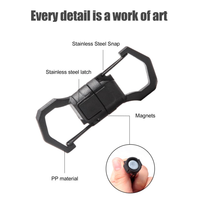 Magnetic Buckle: Orange Stainless Steel & PP Material - Strong 6-7cm Automatic Adsorption, Double Safety Lock for Multi-Purpose Hanging, Lightweight On-the-Go Use - Image 5