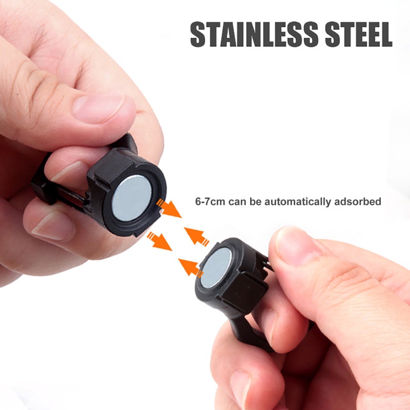 Magnetic Buckle: Orange Stainless Steel & PP Material - Strong 6-7cm Automatic Adsorption, Double Safety Lock for Multi-Purpose Hanging, Lightweight On-the-Go Use - Image 3