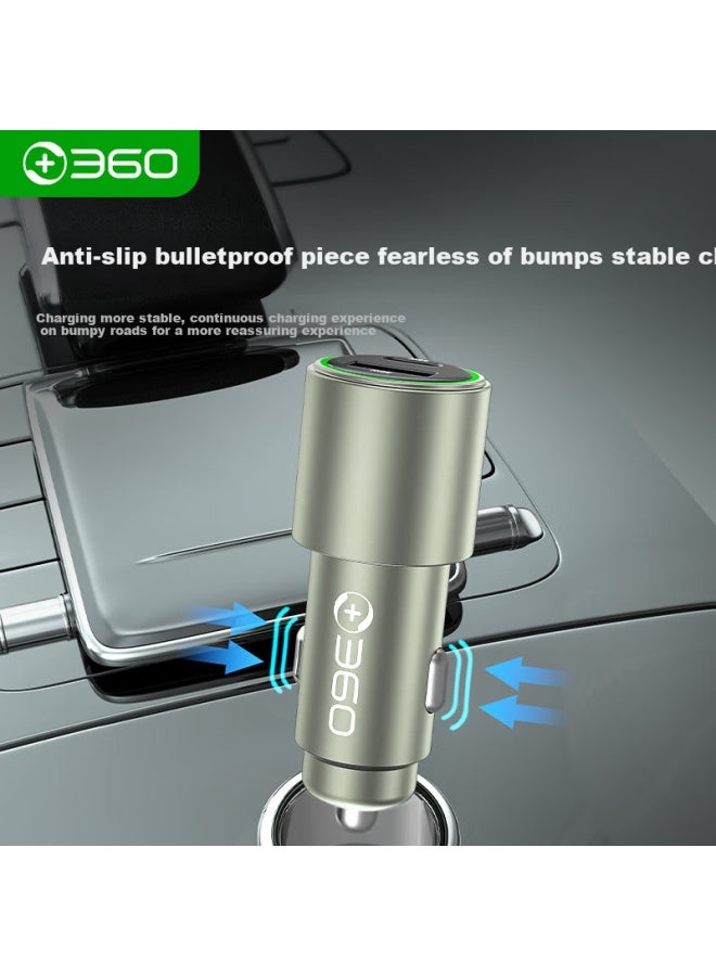 360 Car Charger Super Fast Charging 1a1c 66w Flash Charging ette Lighter Smart Car Charger P661 Dual-port Converter - Image 2